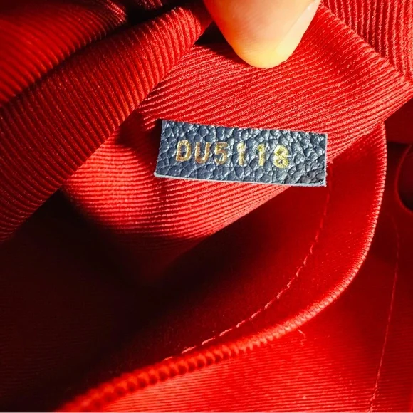 Louis Vuitton Ponthieu Handbag Monogram Empreinte Leather PM Blue Marine Rouge - Picture 16 of 16